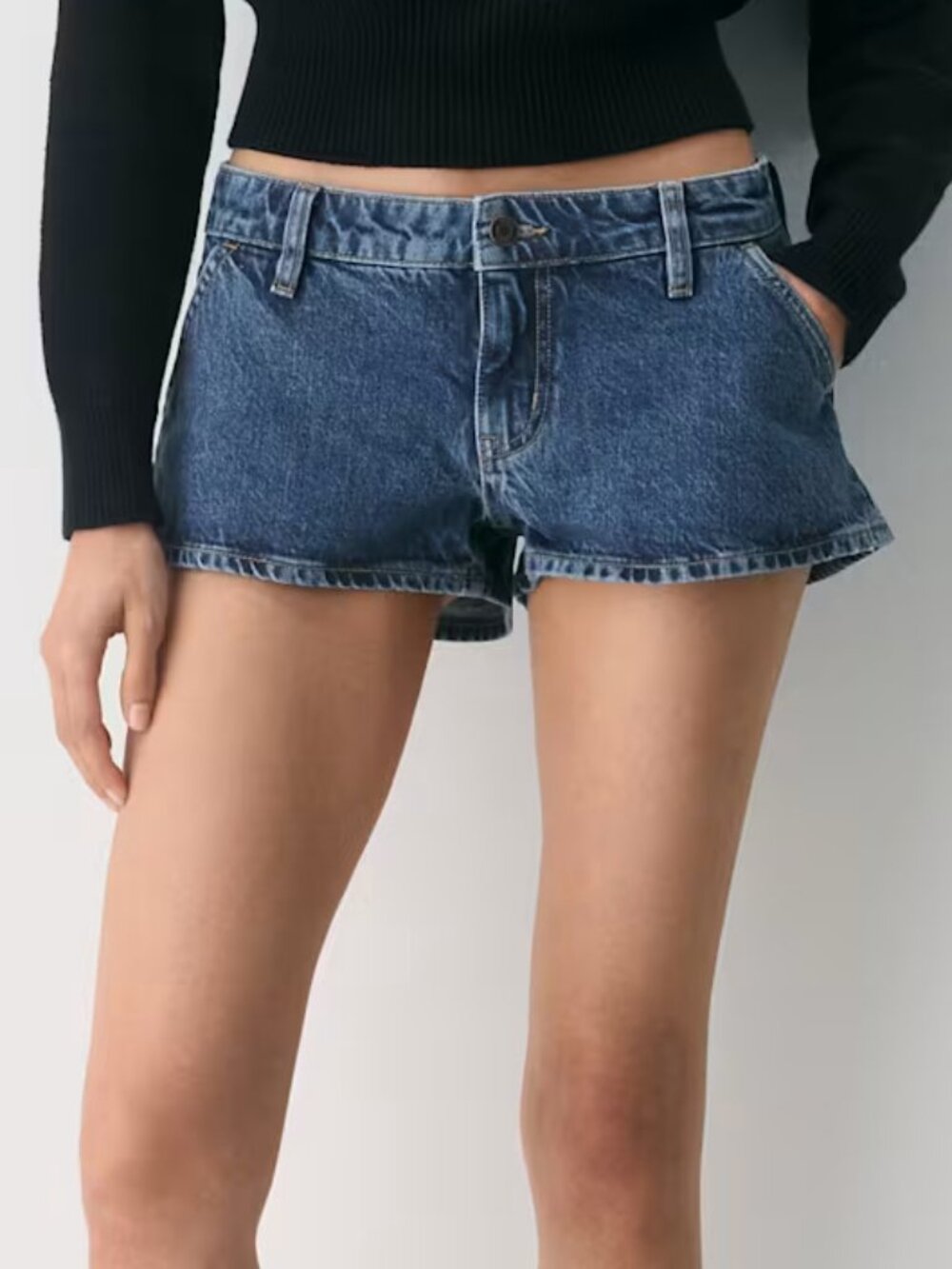 Aritzia Wilfred Blue Denim Jean Shorts